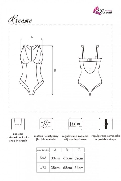 LivCo Corsetti Fashion Kreame LC 90546 - L/XL LivCo Corsetti Fashion Kreame LC 90546 - L/XL